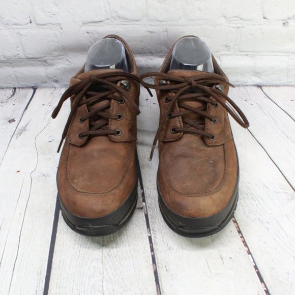 LL Bean Brown Leather Lace Up Vibram Sole Oxford Shoes Size 10 M - Picture 5 of 9